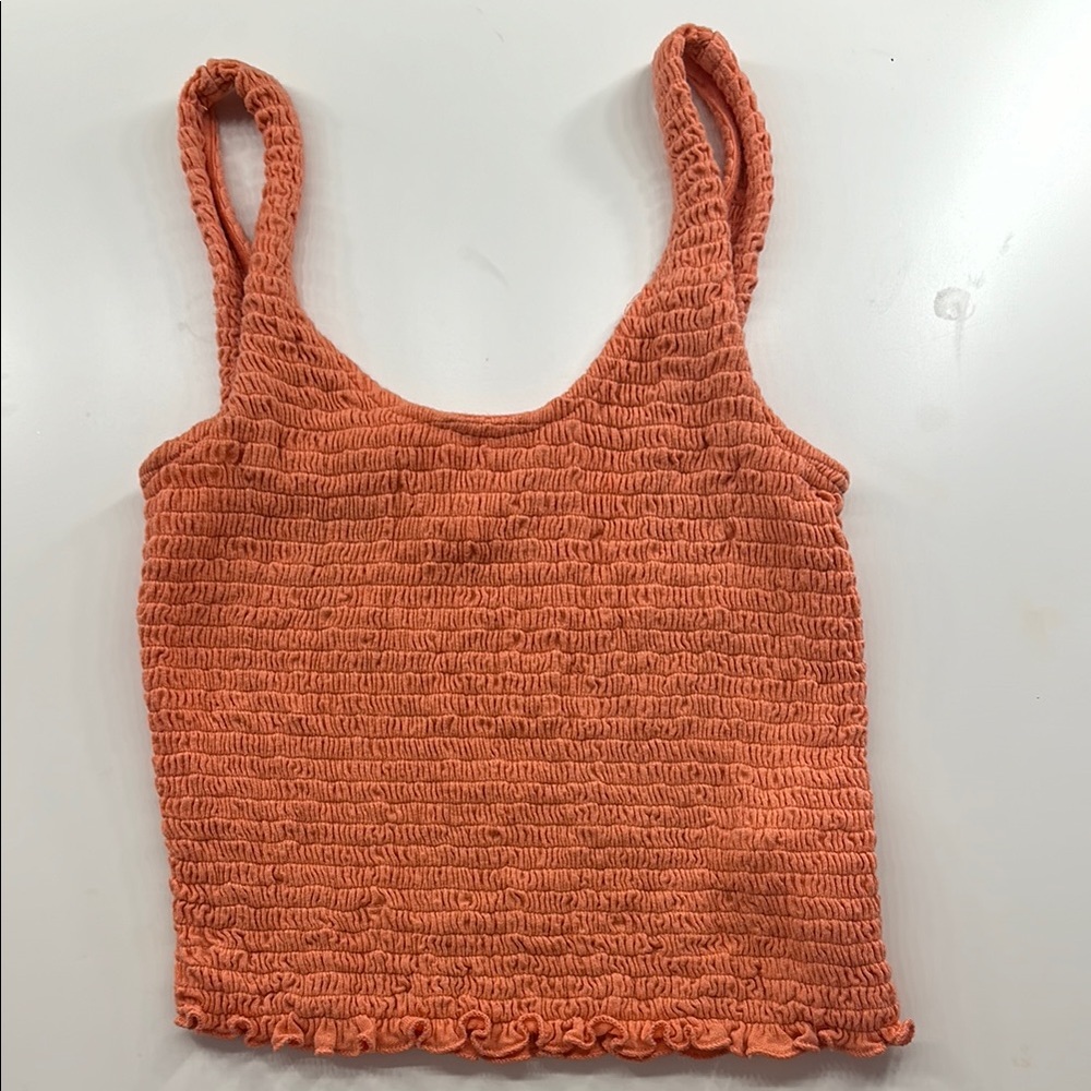 Orange Textured Women's Top